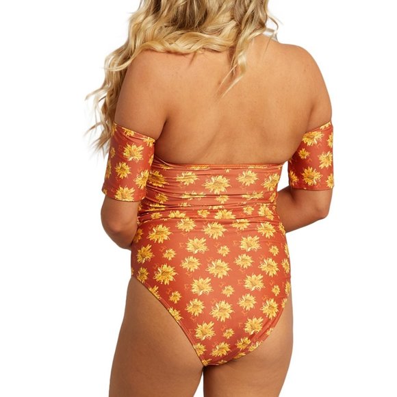 Juicy Couture Floral One-Piece - Orange/Yellow M - Picture 2 of 4